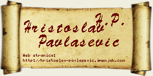 Hristoslav Pavlašević vizit kartica